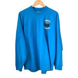 Spirit Jersey Sesame Street Cookie Monster Long Sleeve Top in Size XL